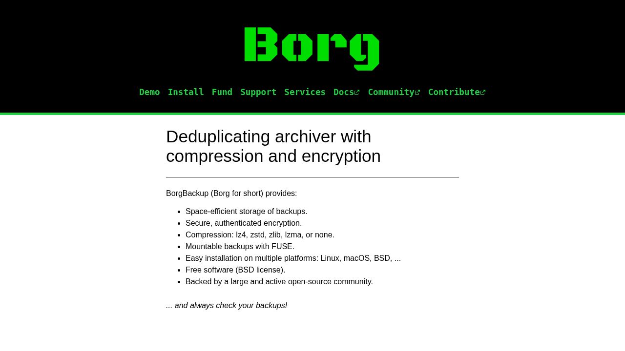 BorgBackup logo