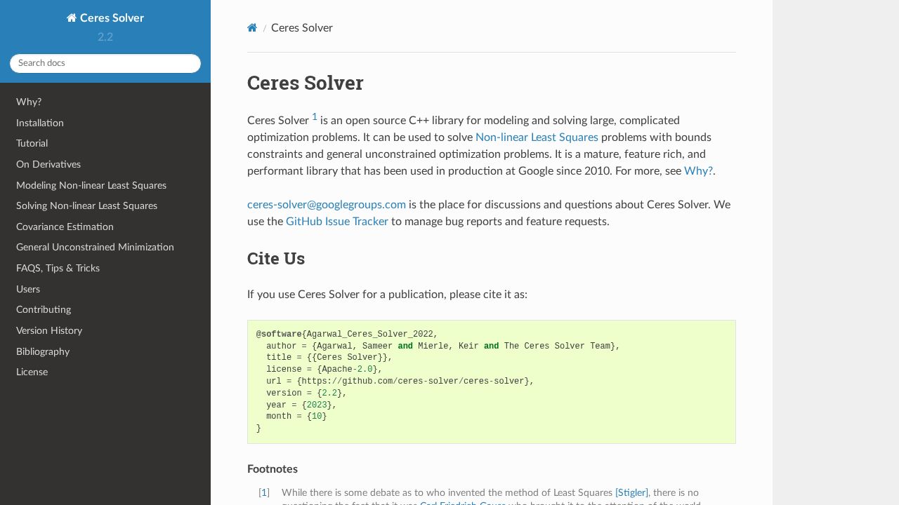 Ceres Solver logo