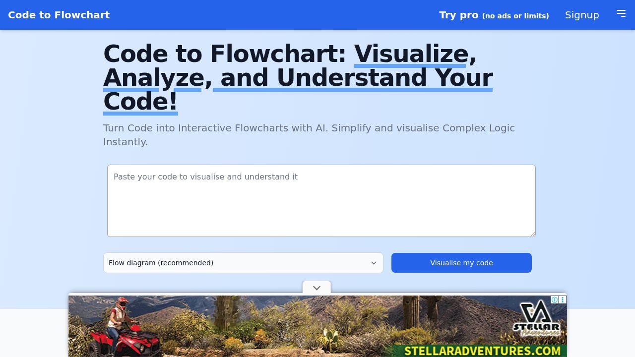 Code to Flowchart logo