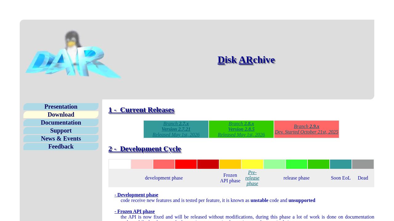DAR - Disk Archive logo