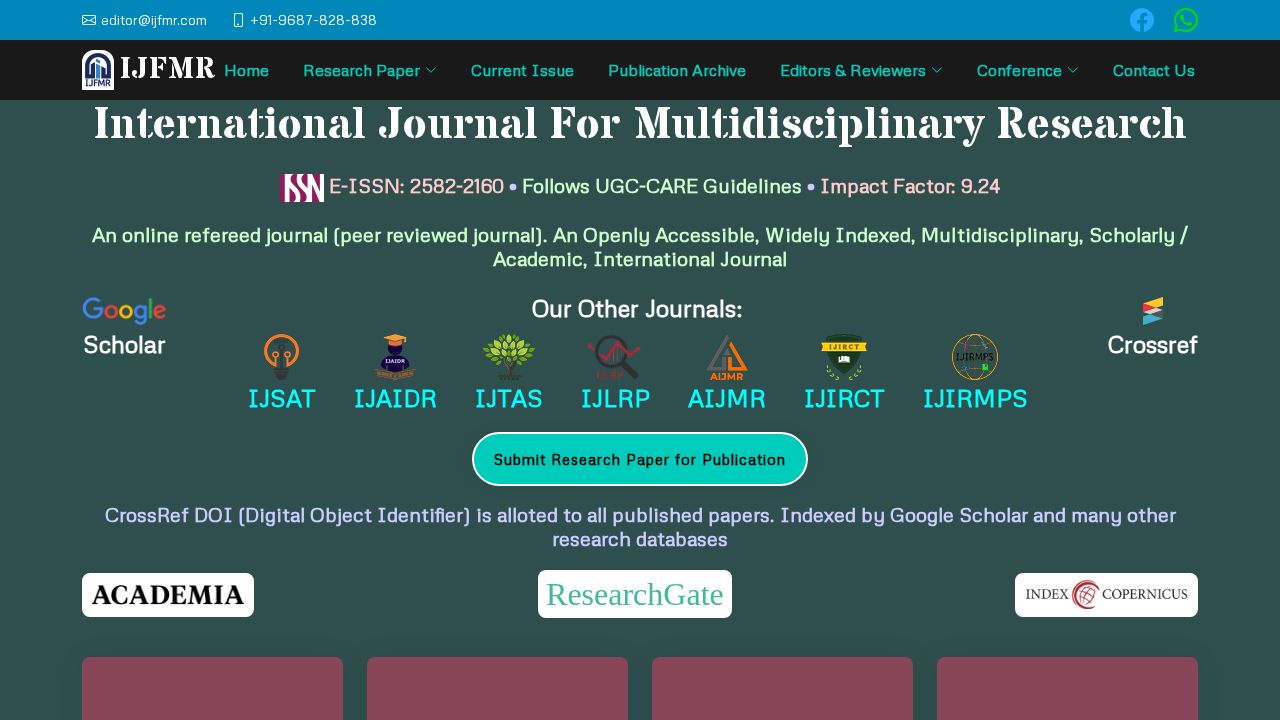 International Journal For Multidisciplinary Research logo