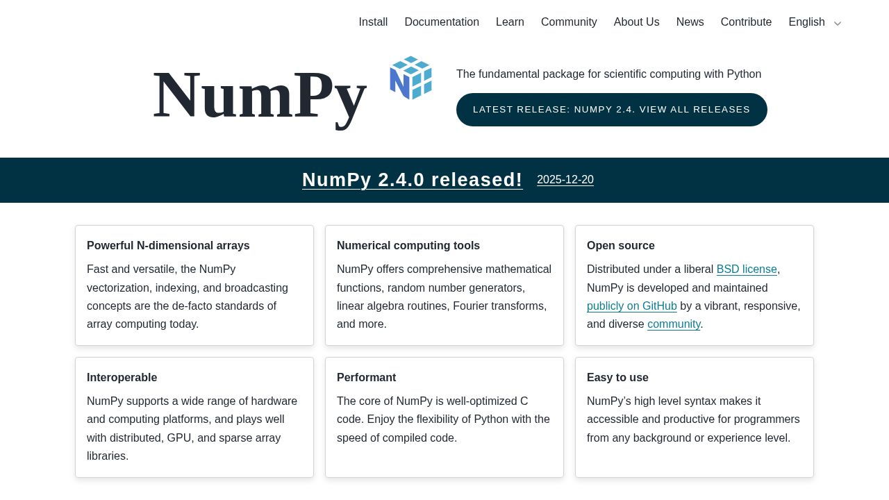 NumPy logo